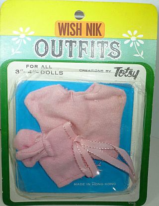 Vtg Totsy Troll Outfit - Hare - Nik Wishnik Wish Nik For 3 " - 4 " Dolls - Rare