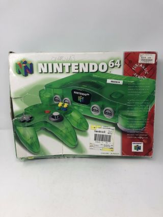 No Console Nintendo 64 N64 Jungle Green Funtastic Video Game System Box Rare