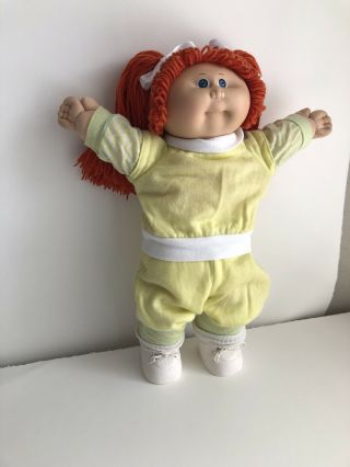 Vintage 1983 Cabbage Patch Kids Doll Red Hair Blue Eyes G1