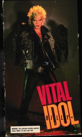 Billy Idol Vital Idol Vhs Music Videos 1987 Mtv Hits Rare Oop Video Tape