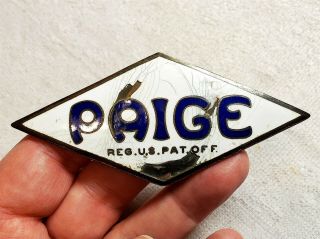 Paige Diamond Enamel Radiator Badge Emblem 1915 - 1927 Rare