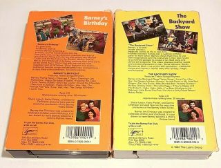 BARNEY: THE BACKYARD SHOW (HIS 1ST VIDEO),  BARNEYS BIRTHDAY (2 KIDS VHS) RARE 2