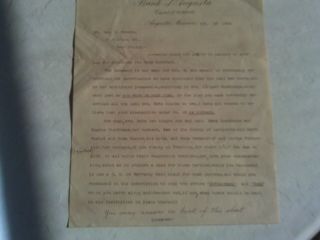 Rare 1908 Letterhead Letter Bank Of Augusta Missouri Mo Carl Wencker Cashier