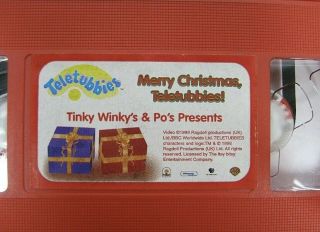 Vintage Rare VHS Teletubbies Merry Christmas 2 Tapes PBS Kids 1999 B3998 3