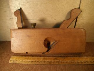 T141 Antique Wood Rabbet Plane Auburn Tool Co.  3/8 " Double Blade With Stop 3/8 "