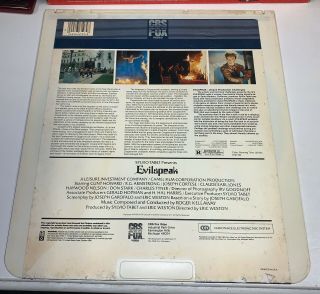 Evilspeak (1981) CED Video Disc Format CBS/Fox Video Rare Cult Horror 2