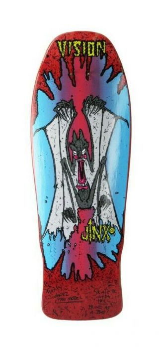 Rare Vintage Jinx Vision Nos Reissue Skateboard Mark Gonzales Limited Red