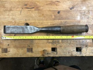 Antique F.  Dickinson Cast Steel Warranted Wood Slick Chisel - 1 3/8” Wide
