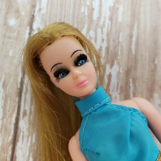 Vintage Dawn Topper Toys Doll Blonde Dress,  Panties & One Shoe