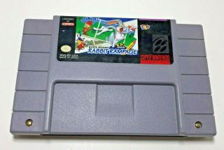 Bugs Bunny Rabbit Rampage Snes Nintendo Video Game Cartridge Vintage Rare