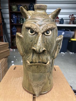 Rare Easter Island Devil Face Jug Bg Dal Burtchaell