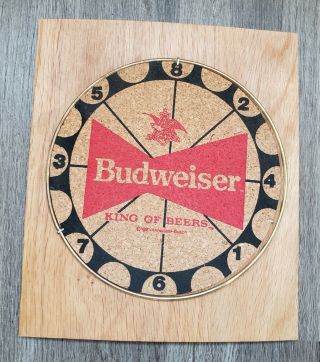 Vintage (1991) - Budweiser King Of Beers Small Dart Board - Rare