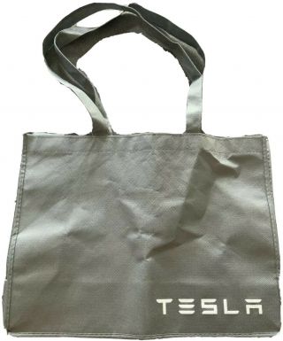 Tesla Motors Tote Reusable Shopping Bag - Rare - 16”x12”x6”