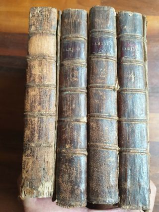 The Rambler By Samuel Johnson 1784 Rare 10th Edition Antique Books 4 Volume Set
