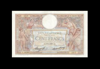 1937 Banque De France 100 Francs Rare ( (aunc))