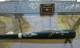 Rare Signed Cleveland Indians Roberto Perez Game Bat Gold Glove Proof