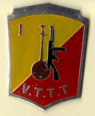 Rare French Indochina War Badge Vttt 1 1st Army Propaganda Co.  Vietnam,  Local