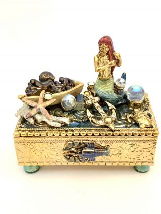 Kirks Folly Mermaid Treasure Trinket Box Rare Decorative Collectible Display Box