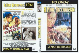 A Man Betrayed 1941 - Rare John Wayne Crime Drama Dvd {disc Only}