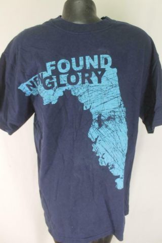 Found Glory Rare Oop Tee Shirt Punk Rock Mens Large Blue Florida