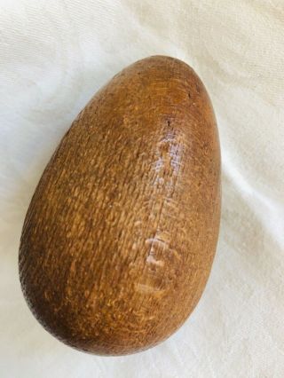 Antique Early American Solid Oak Darning Egg