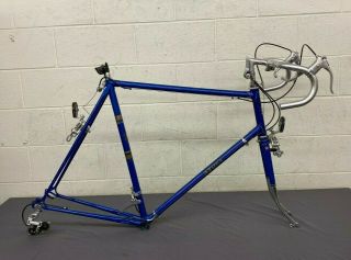 Rare Vintage 1970s Azuki Japan Gran Sport 63cm C - C Steel Road Bike Frame Fork,