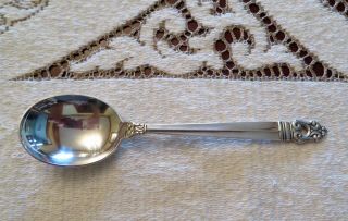 Royal Danish 6 1/2 " Sterling Silver Round Bowl Cream Spoon By International Sil