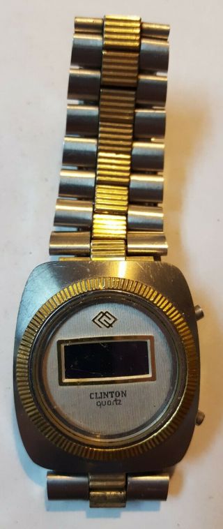 Clinton Quartz Digital Watch Vintage 1970s - 1980s