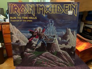 Iron Maiden 1985 Promotional Us 12 " Live Single " Run To The Hills " Very Rare