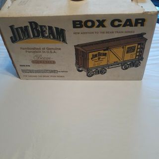 Vintage Jim Beam Train Box Car Decanter Rare With Box