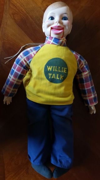Vintage Horsman Willie Talk Ventriloquist Doll 22 " Long Dummy Puppet Plaid