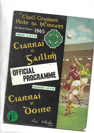 1965 Gaa Rare All Ireland Football Finals Kerry V Galway And Kerryv Derry Minor