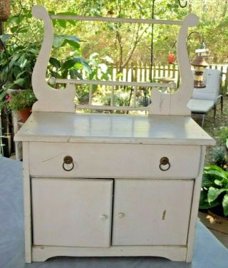 Antique Child Dollhouse Commode Wash Stand