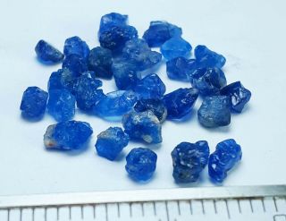 6.  2ct Rare Color NEVER SEEN BEFORE Neon Cobalt Blue Spinel Crystals Specimen 2