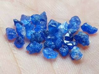 6.  2ct Rare Color NEVER SEEN BEFORE Neon Cobalt Blue Spinel Crystals Specimen 3