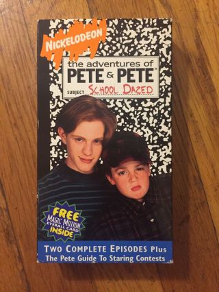 The Adventures Of Pete & Pete School Dazed Vhs Nickelodeon Orange Tape Rare Euc