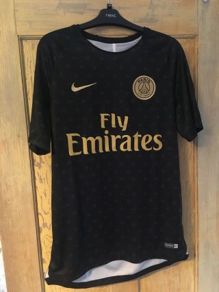 Very Rare Nike Psg 2018/19 Football Shirt With Fluer De Lis Pattern Medium