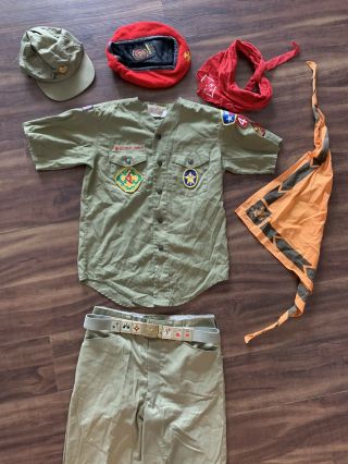 1975 - 79 Vintage Boy Scout Texas Uniform Hat Badge Rare Skill Awards Star Rank