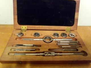 Vintage Antique Tap And Die Set Wells Brothers Company Greenfield,  Mass