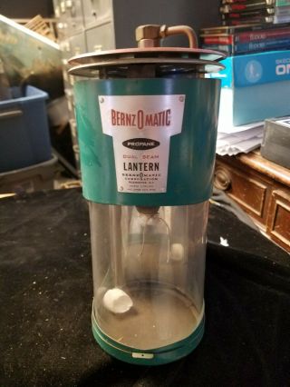 Vintage Bernzomatic Dual Beam Propane Gas Lantern Tx - 750 Camping Outdoors Light