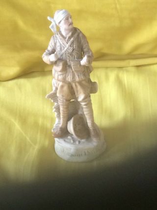 Rare Boer War “gentleman In Kharki” Soldier Bisque Figure