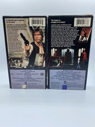 Star Wars & Star Wars: Return Of The Jedi (VHS,  1990) RARE OOP 2