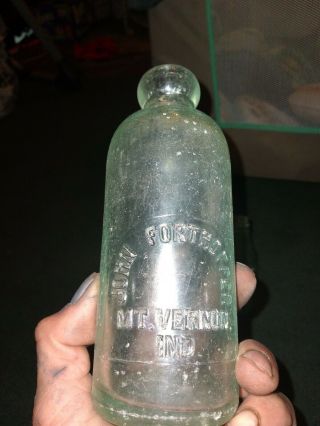 Antique Glass John Forthoffer Soda Bottles