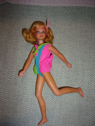 Vintage Barbie Living Skipper Doll W/ Real Eye Lashes,  Outfit