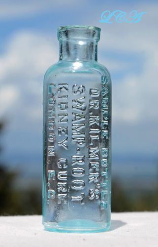 Antique Sample Bottle Dr Kilmer Swamp Root Kidney Cure Scarce London Version