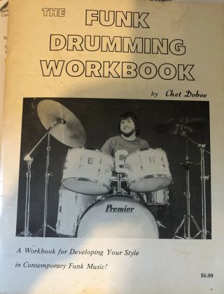 The Funk Drumming Workbook,  Chet Doboe,  1978,  Classic Rare Book.