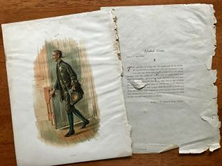1891 Antique Print Ichabod Crane - Irving Legend Of Sleepy Hollow
