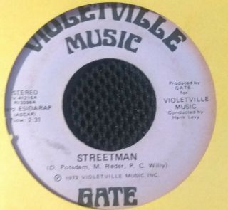 Rare Jazz Funk Breaks " 45 " Gate Streetman/chocolate Puddin