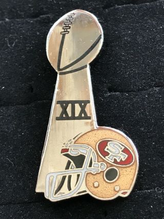 Sf 49ers Nfl.  A Bowl 19 Trophy Lapel Pin.  Rare.  Vintage.