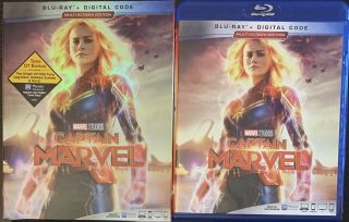 Captain Marvel (blu - Ray Disc,  2019) With Rare Oop Slipcover